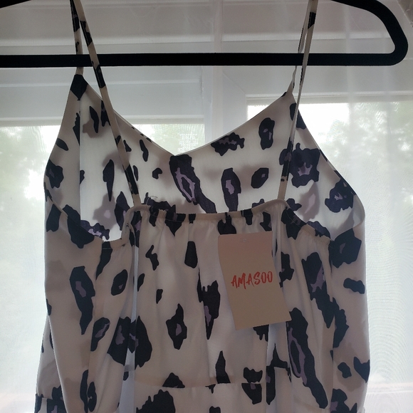 White cheetah print midi dress - Picture 3 of 4